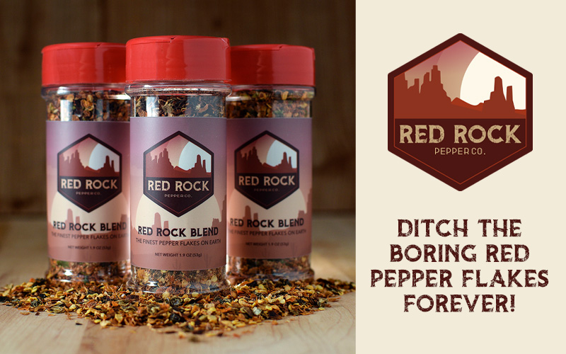Party Favors - Pepper Flakes - Red Rock Pepper Co. Brochure Logo